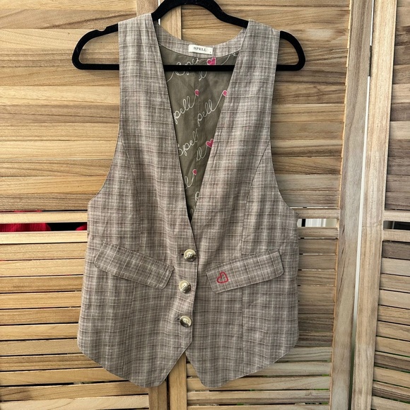 Spell Arizona Vest in Check size S - Picture 4 of 9